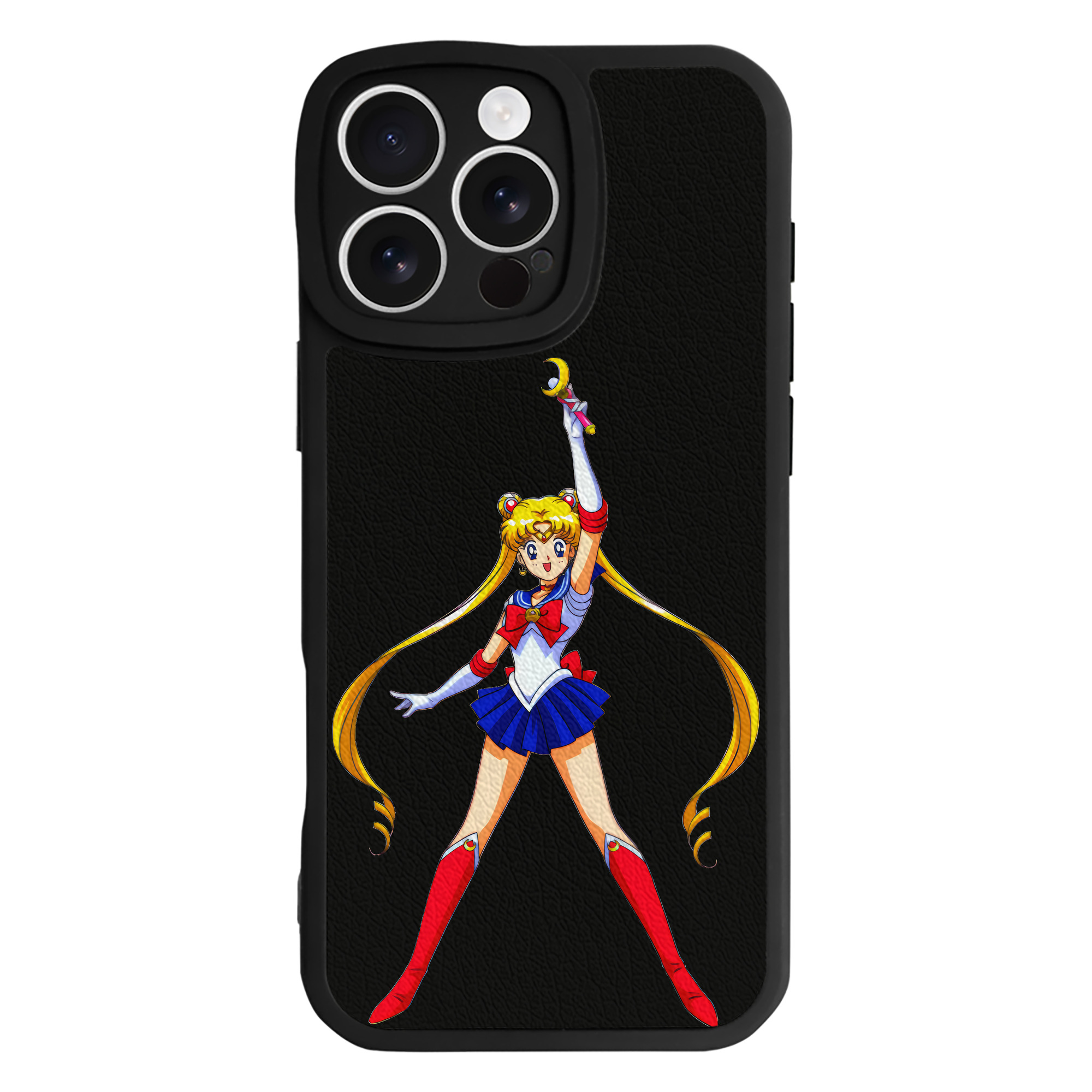 （画像用） 美少女戦士セーラームーン 月野 うさぎ つきの うさぎ Sailor Moon Tsukino Usagi 【iPhone 16シリーズ対応】シリコンスマホケース（レザー調） 材質：シリコン